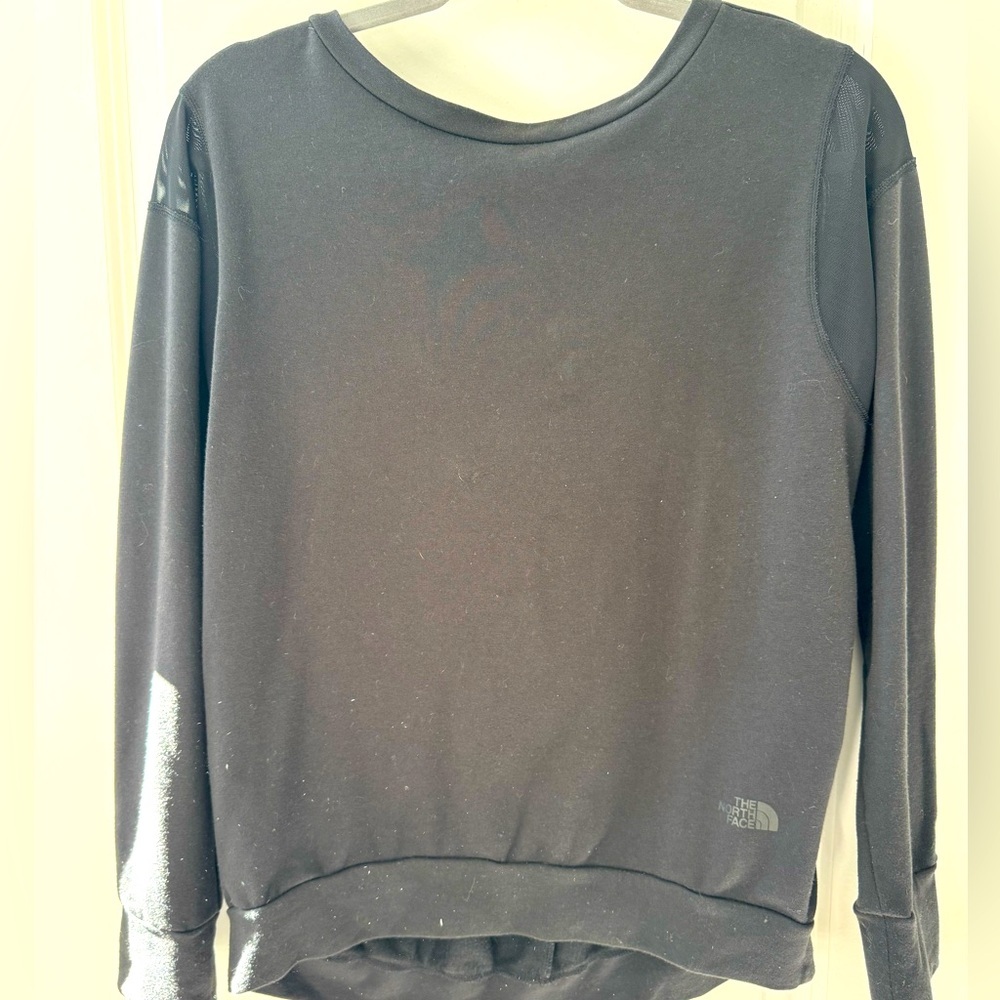 The North Face crew sweater with criss cross‎ mesh back size small